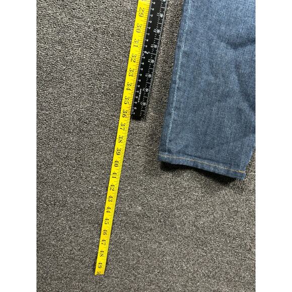 7 For All Mankind Rhigby Jeans Mens 36 Blue Straight Stretch Button Fly Mid Rise - Picture 11 of 11